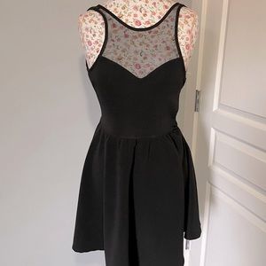 Lush black dress with mesh top